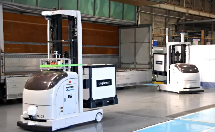 We collaborate with MHI on trials toward automating logistics.