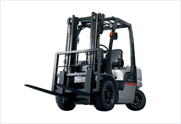 Production and sales of the AGRES forklift, with compact, electronically controlled  gasoline/LPG engines (developed jointly with MHI) begin.